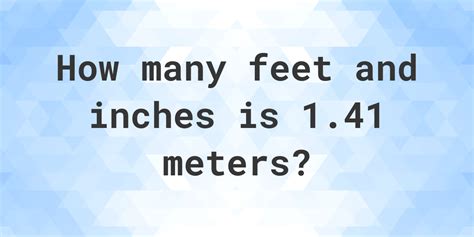 1.41 meters to feet